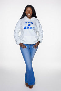 ZETA PHI BETA vs Everybody Hoodie (White)