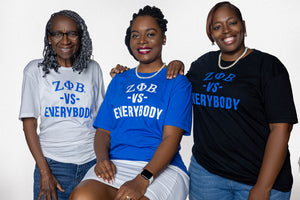 ZETA PHI BETA vs Everybody T-Shirt (White)