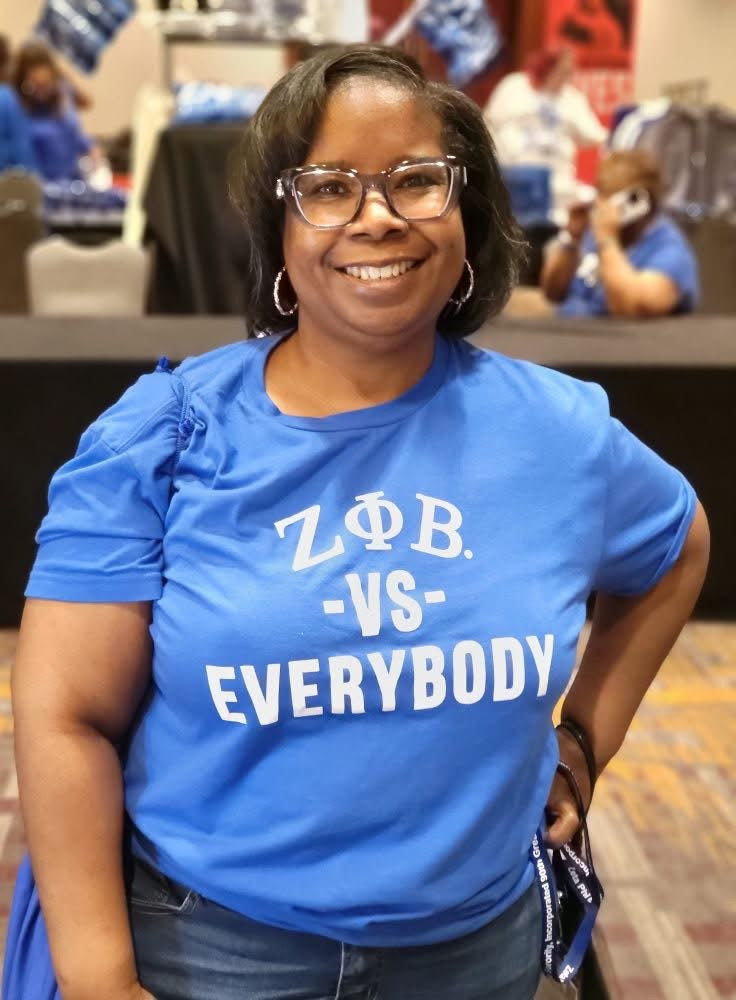 ZETA PHI BETA vs Everybody T-Shirt (Royal)