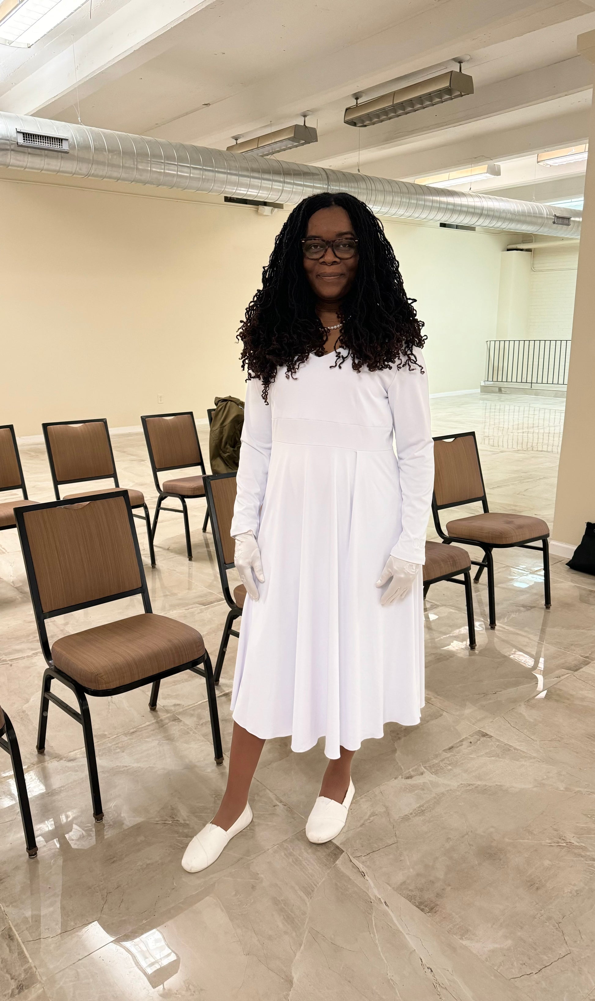 OES White Full Hem Dress OES White Full Hem Dress
