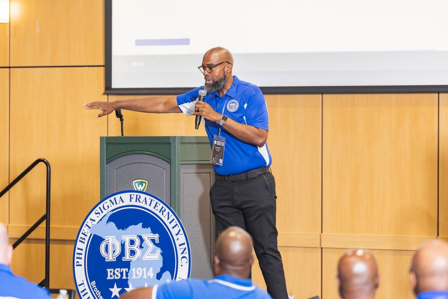 Phi Beta Sigma STATE OF MI Dri-Fit Royal & WHITE Polo