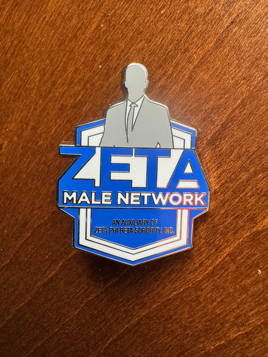 Zeta Male Network Lapel Pin