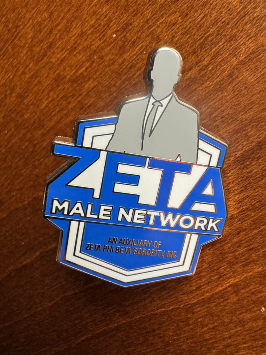 Zeta Male Network Lapel Pin