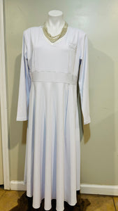 OES White Full Hem Dress