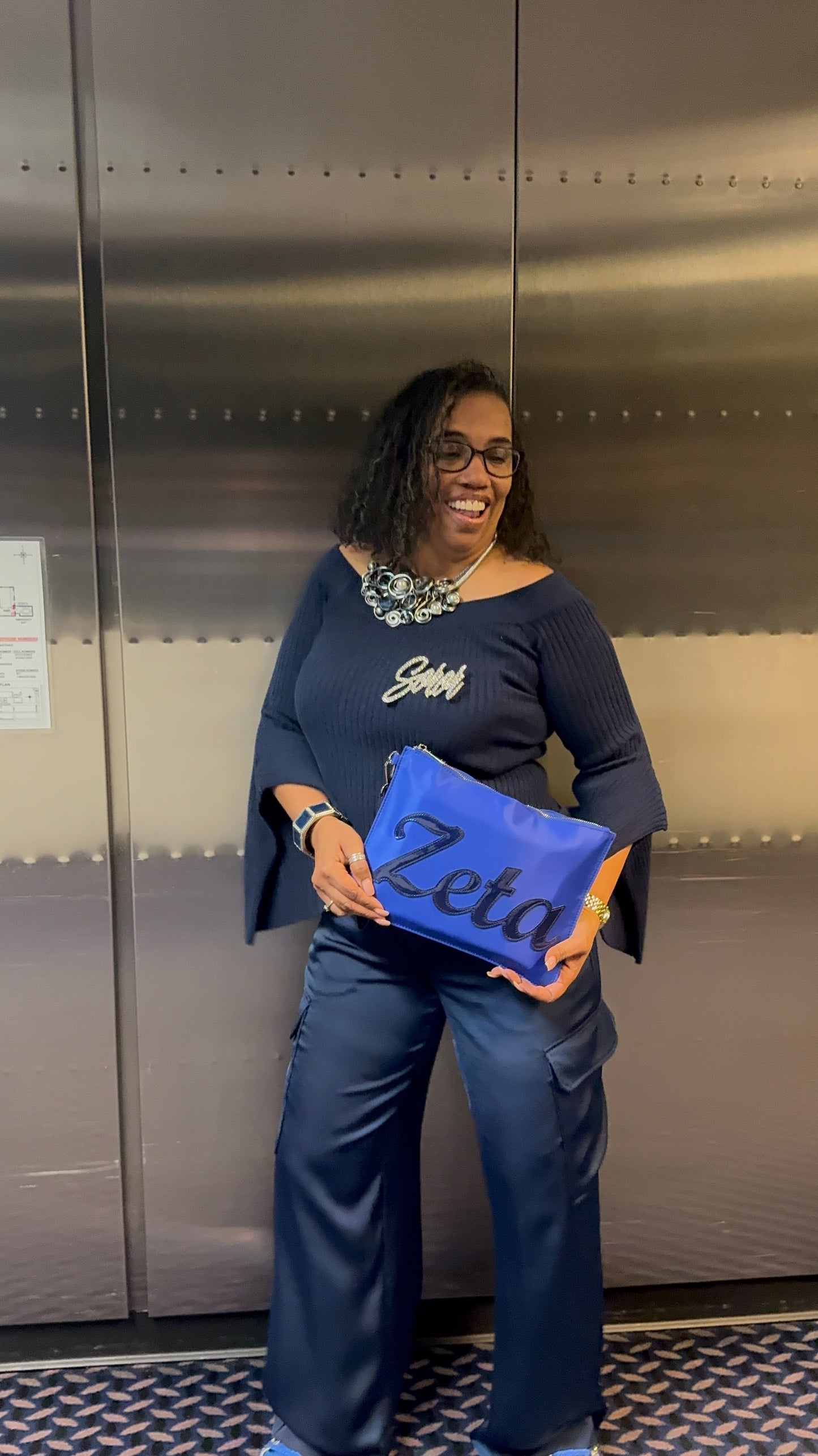 Zeta Nylon Carryall Clutch