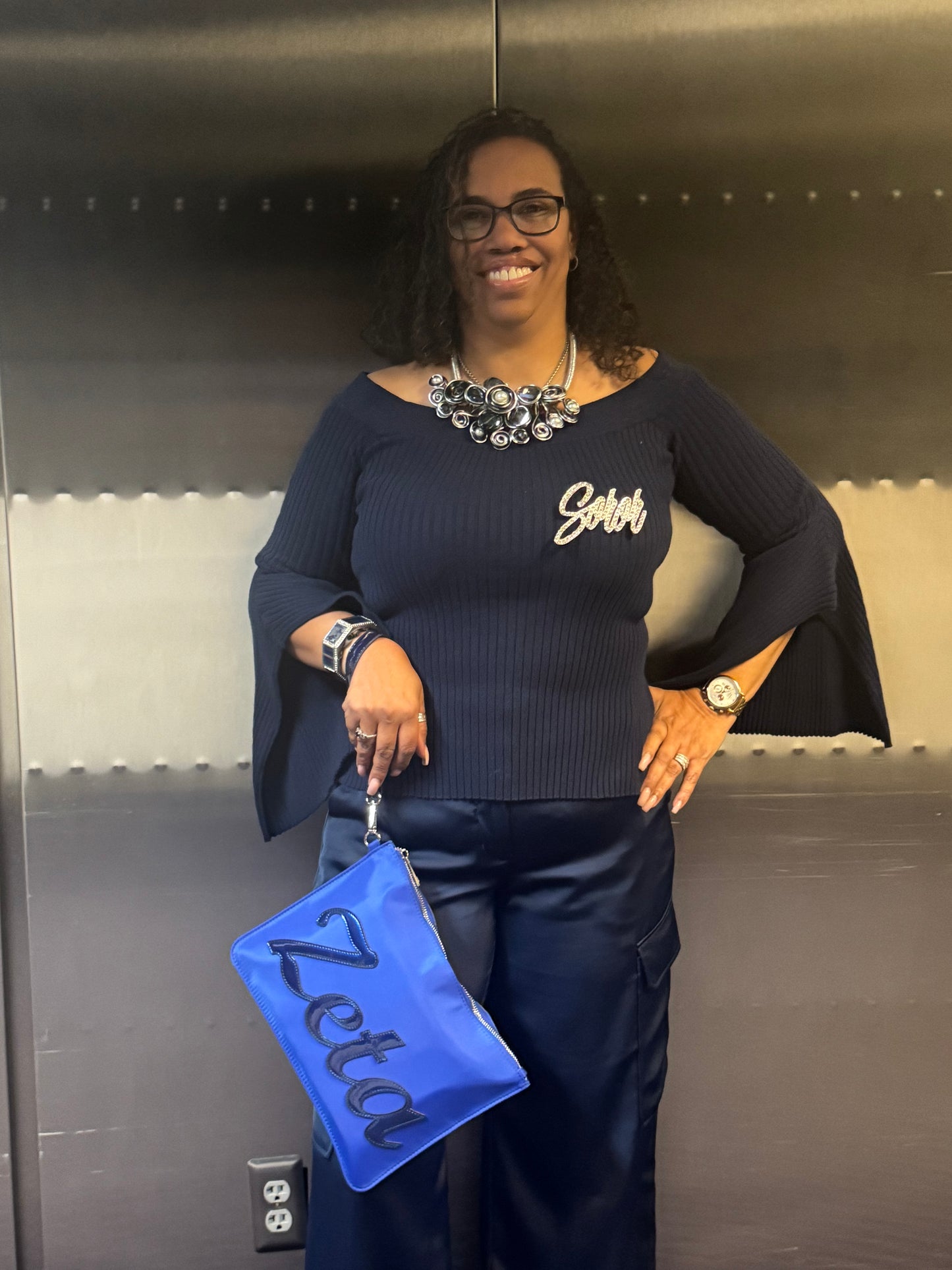Zeta Nylon Carryall Clutch