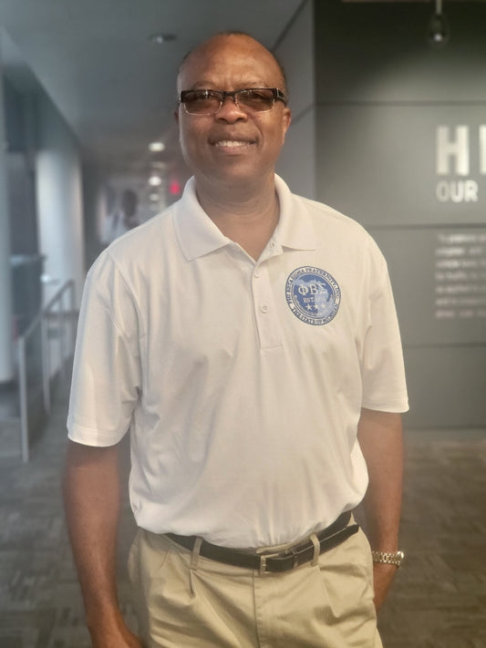 Phi Beta Sigma STATE OF MI Dri-Fit WHITE Polo
