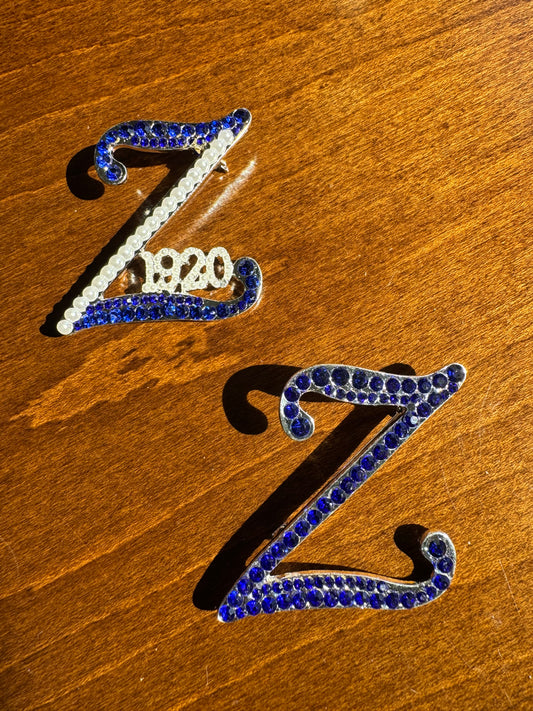 Cursive Z lapel pin