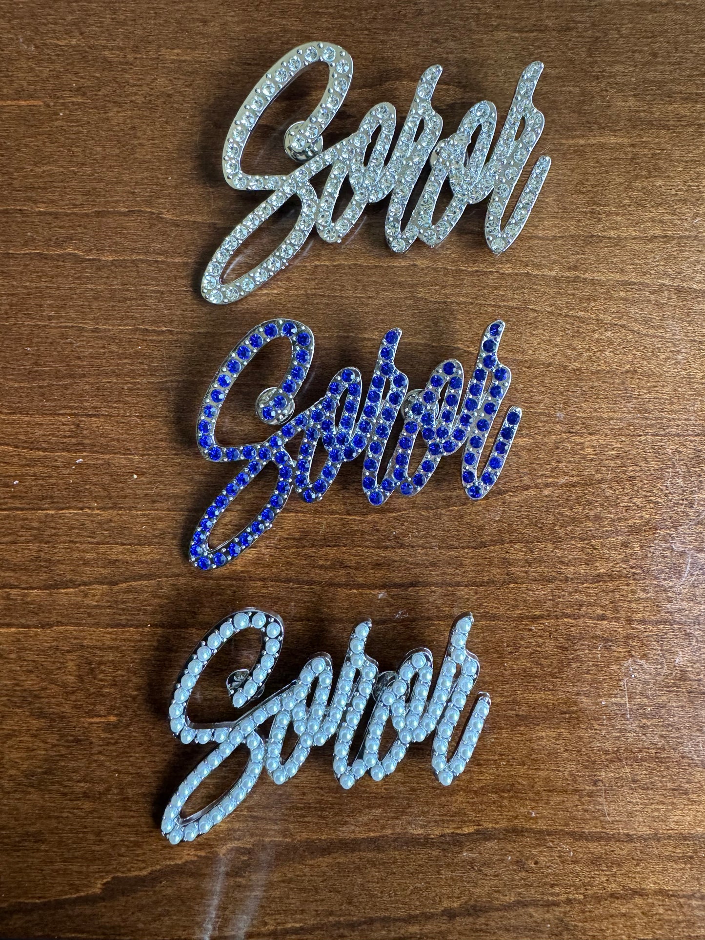 Soror Cursive Lapel Pin
