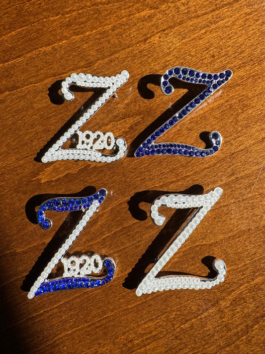 Cursive Z lapel pin
