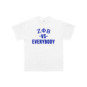 ZETA PHI BETA vs Everybody T-Shirt (White)