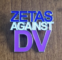 Load image into Gallery viewer, &quot;Zetas Against DV&quot; lapel pin

