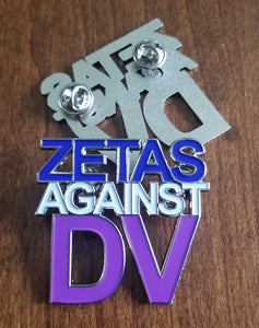 "Zetas Against DV" lapel pin