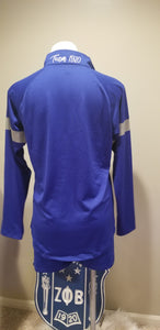 Zeta Blue 3/4 Zip Shirt w/Reflectors