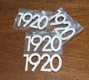 "1920" Shimmery lapel pin